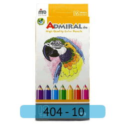 مداد رنگی 12 رنگ آدمیرال جعبه مقوایی مدل MDF