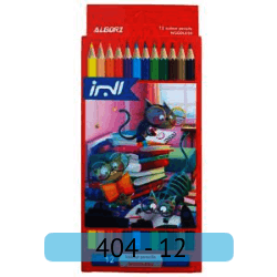 مداد رنگی 12 رنگ البرز جعبه مقوایی مدل WOODLESS