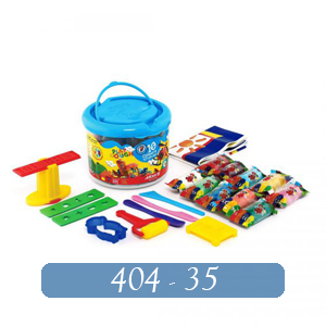 خمیر بازی 10 رنگ سطلی آریا