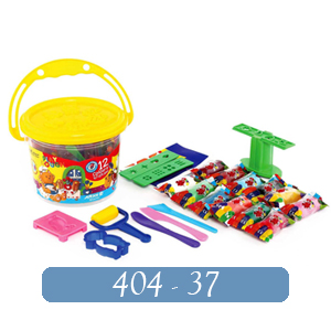 خمیر بازی 12 رنگ سطلی آریا