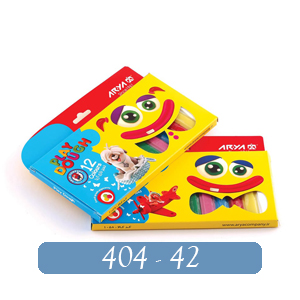 خمیر بازی 12 رنگ مقوایی آریا