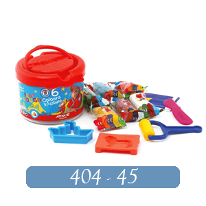 خمیر بازی 6 رنگ سطلی آریا