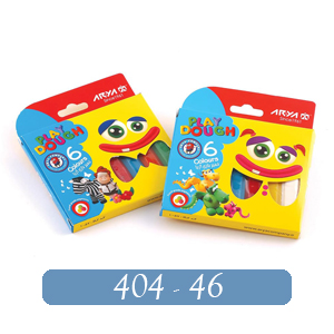 خمیر بازی 6 رنگ مقوایی آریا